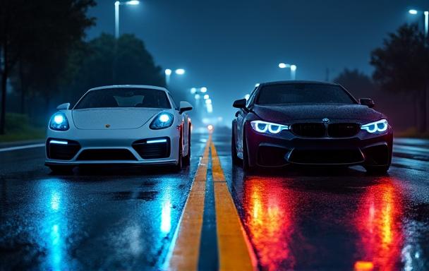 Porsche Cayman vs BMW M2 de nuit — Comparatif Driver's Lab