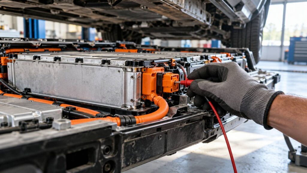 Illustration de détail sur le sujet : Dégradation de batterie : données constatées à 100 000 km