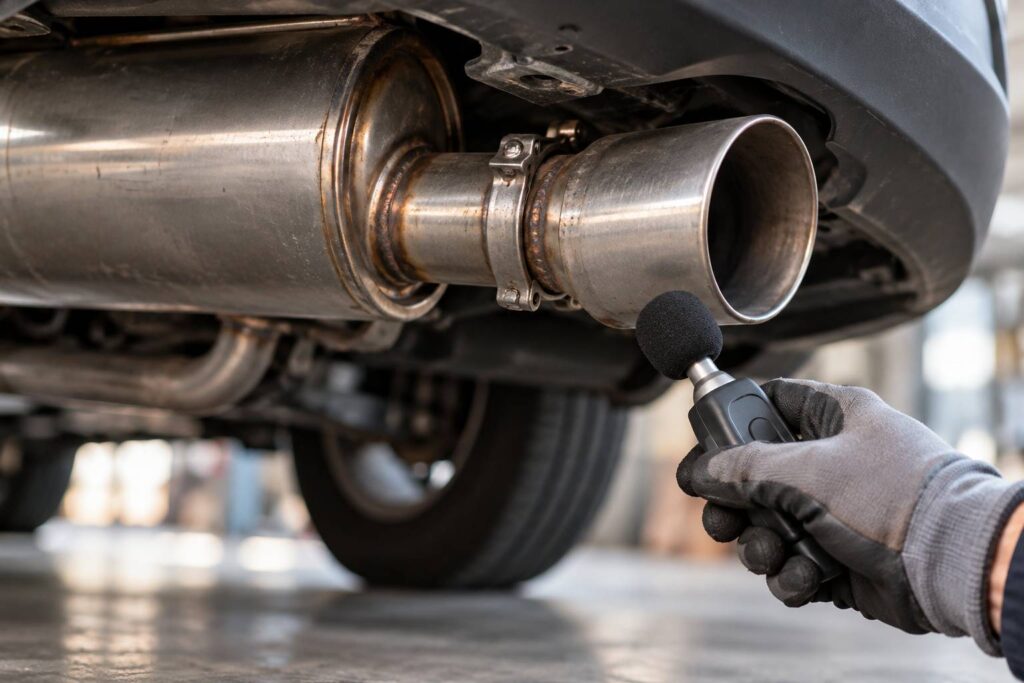 Illustration de détail sur le sujet : Homologation d’un échappement : la ligne rouge